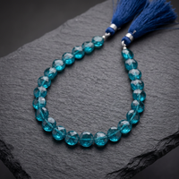 Perles Briolette Facettées en Topaze Bleue de Londres pour la Fabrication de Bijoux, Perles Briolette en Quartz, Meilleure Offre, Marque Rozrincrystals.com