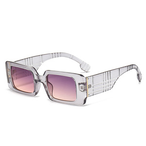 Teenyoun gros rétro Style couleurs petite taille Rectangle forme carrée multicolore placage rose miroir lunettes de soleil 2023 nouveau chanté - Product Image 2