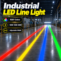 Projecteur linéaire LED sans restriction de classe laser, largeur de ligne réglable de 1 à 30 cm, lumière d'avertissement industrielle, atelier logistique