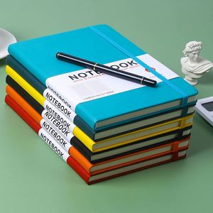 Carnet de notes A5 en cuir PU à couverture rigide pour fournitures de bureau et scolaires, avec logo personnalisé, promotionnel, 100 feuilles, impression UV - Product Image 2