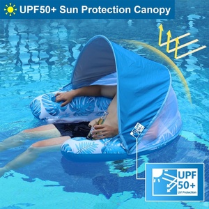 Premium Classic Design Customizable Inflatable Pool <b>Umbrella</b> with Adjustable Shade & Cup Holders UPF50+ Travel Ready for Adults - Product Image 5