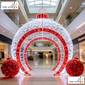 Boule lumineuse LED de Noël, sphère lumineuse de Noël, globe lumineux LED, guirlande lumineuse LED en forme de boule, arche lumineuse LED - Product Image 3