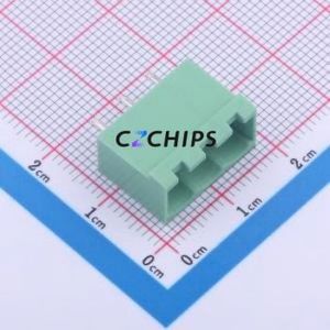 2ETYVC-5.0-03P-14-100AH Plug-in Terminal Block Through hole,P=5mm Connector Board-to-Board / Socket - Closed 1x3P 5mm Green - Product Image 1