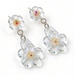 Kit de fabrication de bijoux en résine UV DIY, résine époxy transparente dure à durcissement rapide, moules en silicone, pendentifs, boucles d'oreilles, porte-clés, modèle pailleté - Product Image 3