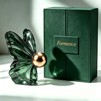 Flacons de parfum en verre au design élégant, en stock, 30 ml, 100 ml, flacons de parfum vides pour femmes avec boîte personnalisée