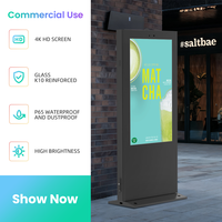 Pantalla Digital Publicitaria para Exteriores de 55 Pulgadas, con Soporte de Piso Personalizado, Tótem Capacitivo para Exteriores, Pantalla LCD Impermeable IP65