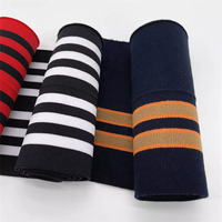Prix d'usine 92% coton 8% Spandex Manchette en tricot à rayures respectueuse de la peau et fond en tissu côtelé 1x1