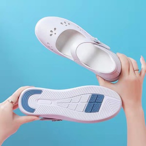 Scarpe da Infermiera con Velcro Antiscivolo, Comode e Traspiranti, Scarpe da Lavoro Bianche per Donne - Product Image 5