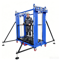 Plateforme élévatrice électrique pour travaux de peinture, entretien mural, capacité 300 kg 500 kg, échafaudage en acier pliable