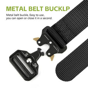 Fabrieksaanpasbare multifunctionele tactische riem van nylon, polyester en canvas met snelontgrendelingsgesp van zinklegering voor buitengebruik - Product Image 2