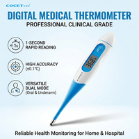 Thermomètre basal à pointe flexible rétroéclairé Thermomètre numérique oral électronique médical pour bébé