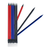 Crayons HB personnalisés bon marché avec gomme dans une boîte en papier personnalisée, crayon en bois noir de 7 pouces avec gomme
