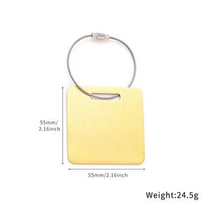 Fashion Heavy Duty Aluminum Alloy Keychain Tags for Travel-Waterproof Customizable <b>Name</b> Tag Anti-Lost - Product Image 4