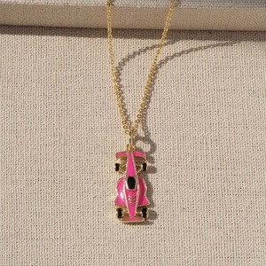 Collar con Colgante de Coche de Carreras F1 con Circonita Cúbica BD-D951, Joyería de Oro de 18K, Venta al por Mayor - Product Image 3