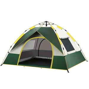 Tenda da <span class=keywords><strong>Campeggio</strong></span> di Alta Gamma <span class=keywords><strong>per</strong></span> 3-4 Persone, Monocamera, Quattro Stagioni, Monostrato, Rivestita in Argento, Antizanzare, Montaggio Rapido - Product Image 1