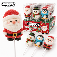 Piruletas de Malvavisco Gigantes con Forma de Papá Noel, Personalizadas de Fábrica, Dulces Recubiertos de Azúcar, en Caja, Certificación BRC y Halal, Venta al Por Mayor