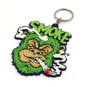 Llavero Personalizado de <span class=keywords><strong>PVC</strong></span> 2D con Forma de Cannabis, Logotipo Personalizado, Llavero Suave para Promoción de Marca, Regalo Corporativo Promocional de Goma - Product Image 2