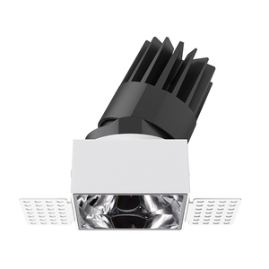 조절 가능한 사각형 매립형 디밍 가능 IP65 알루미늄 LED 천장 다운라이트 8W 18W 25W CCT 선택 가능 트림리스 COB 다운라이트 - Product Image 2