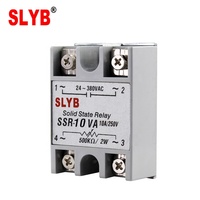 Relais statique monophasé AC de bonne qualité, 10A, régulateur de tension SSVR-10VA/SSR-10VA, réglable, protection SLYB