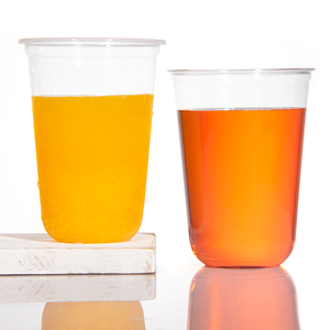 Gobelet en plastique jetable écologique de 500 ml avec couvercle, pour boissons froides au lait de thé, transparent, à <span class=keywords><strong>emporter</strong></span>, en PET, type blister - Product Image 1