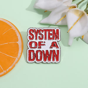 रचनात्मक और व्यक्तिगत रॉक संगीत बैंड स्मारक बैज कपड़े बैग टोपी उपकरण धातु ब्रोच - Product Image 2