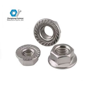 Atacado M5-M20 DIN6923 Hexagonal <span class=keywords><strong>Flange</strong></span> Porca Zincado Acabamento Grau 10 Azul-Branco com Dentes - Product Image 6