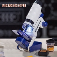Microscope numérique de poche pour enfants, appareil à main 1 unité, jouet Science, 60x-120x LED, Microscope de poche léger pour enfants avec boîte de rangement