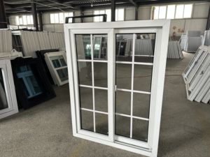 American Modern Horizontal Grill Impact UPVC doppelt verglaste schall dichte, langlebige Schiebefenster - Product Image 2