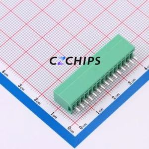 MX2EDGV-2.5-15P-GN01-Cu-A Plug-in Terminal Block Through hole,P=2.5mm Connector Board-to-Board / Socket Closed 1x15P 2.5mm Green - Product Image 2