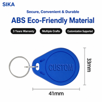 Clé Intelligente Mini RFID/NFC Étanche SIKA SK10021 avec Puce Personnalisée pour Contrôle d'Accès Hôtelier, Compatible OEM/ODM