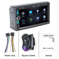 Autoradio double DIN Bluetooth, Carplay sans fil, Android Auto, radio FM, Mirror Link, USB Type-C, lecteur MP5