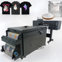 Machine à secouer la poudre verticale Eizoulyn à double tête de 60 cm A1, convoyeur de 24 pouces, four à secouer la poudre DTF, machine de séchage et de séchage