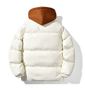 เสื้อแจ็คเก็ตผู้ชายแบบเป็นทางการสำหรับฤดูหนาว ผ้าฝ้ายพัฟฟ์ทันสมัยแบบสองชิ้น มีฮู้ดและคอตั้ง - Product Image 5