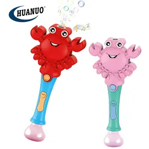 Kids Outdoor Summer Fun Toys Bubble Wand Toy Light Up with Sounds Bubble Blower