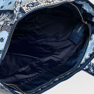 Sac fourre-tout en toile de coton imprimé floral personnalisé, grand format, pour femme, sac de week-end portable, sac de plage, fermeture éclair, printemps, été, automne, hiver - Product Image 3