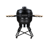 KIMSTONE Barbecue Kamado en céramique de 26 pouces, grande taille, à faible consommation de carburant, pour grillades au charbon et fumage