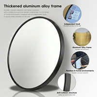 Miroir mural minimaliste en métal noir et or, forme ronde en arche, miroir décoratif pour la décoration intérieure en Australie et aux États-Unis, vente en gros