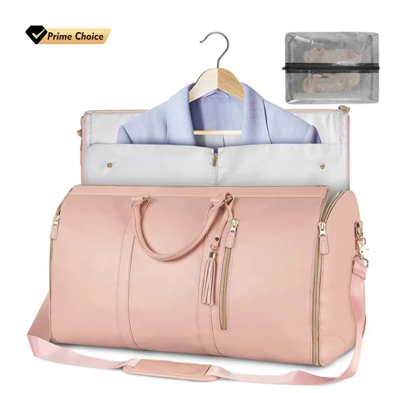 حقيبة نسائية سهلة الحمل قابلة للطي مناسبة للسفر وهي حقيبة كبيرة من جلد البولي يوريثان وحقيبة نسائية مناسبة للسفر وللعمل