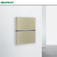 SEXANKA KNX EIB Système domotique intelligent Interrupteurs muraux intelligents tactiles en cuivre 2 gangs