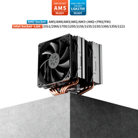 Refroidisseur d'air pour processeur UpHere, 6 caloducs, double tour, ventilateur de refroidissement CPU PWM 120 mm, silencieux, pour LGA1851, 1700, AM5, AM4