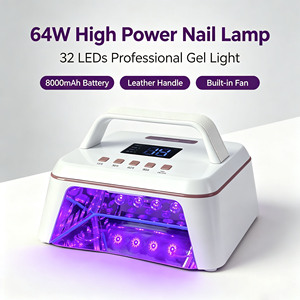 Lampe à ongles UV LED rechargeable IBelieve Pro Smart Leather la plus récente avec ventilateur à faible chaleur pour deux mains - Product Image 2