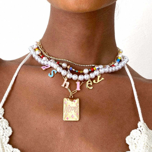 Joyería personalizada Venta caliente Moda Mujer 18K Oro PVD Chapado 12 Signo del Zodiaco Esmalte Acero Inoxidable Colgante Collar al por mayor - Product Image 5