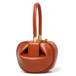 กระเป๋าถือหนังวัวแท้แฟชั่นทันสมัย ดีไซน์หัวเข็มขัดหลากสีสไตล์เรโทร หนังนกกระจอกเทศ ใช้ได้ทุกวัน - Product Image 1