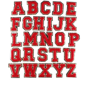 Patchs en <span class=keywords><strong>chenille</strong></span> à lettres scintillantes en promotion - Product Image 1