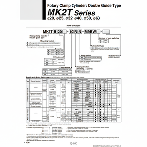 กระบอกลมแบบหมุนสำหรับ MK2TB63-50RN สินค้าเกี่ยวกับนิวเมติก SMC - Product Image 1