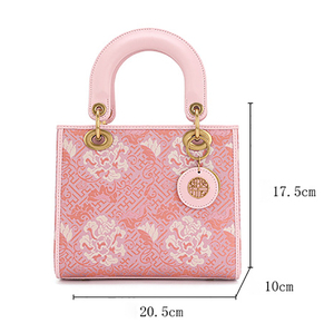 Sacs à main pour femmes en cuir véritable, design unique, brodés à la main, style brocart de luxe, 2026 - Product Image 2