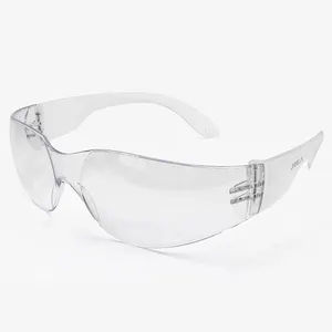 Kacamata keselamatan kustom murah pabrik di Tiongkok dewasa kacamata keselamatan Logo khusus CE En166f modis bening