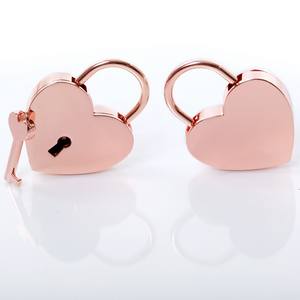 AJF TÜV RoHs EN-73 Test bestanden buntes herzförmiges Liebes schloss mit Schlüssel geschenk zum Valentinstag - Product Image 1