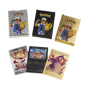 กล่องการ์ดเกม PK อะนิเมะ55ชิ้นแพ็คของสะสมฟอยล์สีเงินสีดำทอง - Product Image 1