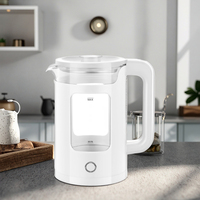 Bouilloire électrique en verre portable de 1,8 L avec éclairage LED, fabricant de bouilloires électriques